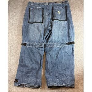 VINTAGE Marithe Francois Girbaud Cargo Pants Mens Blue Baggy Streetwear 42x27